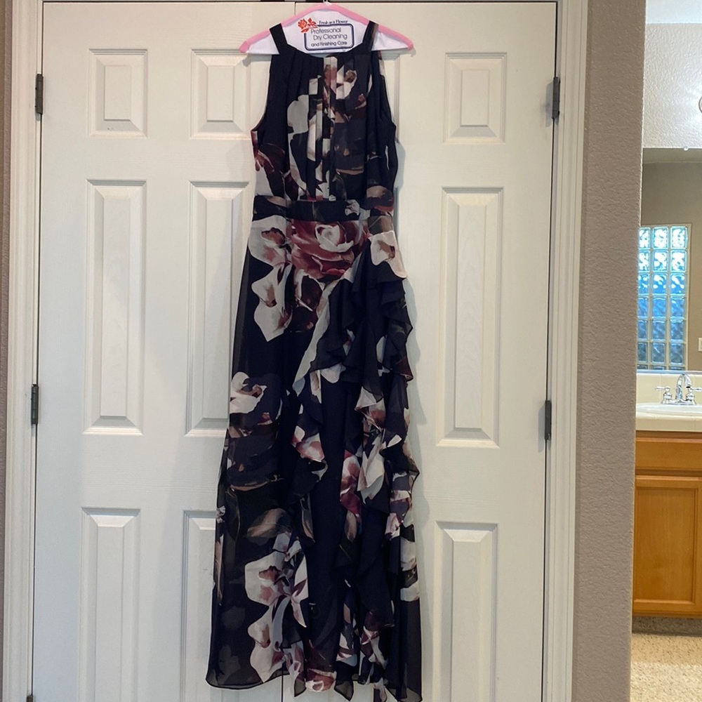 Long ruffled Betsy & Adam dress